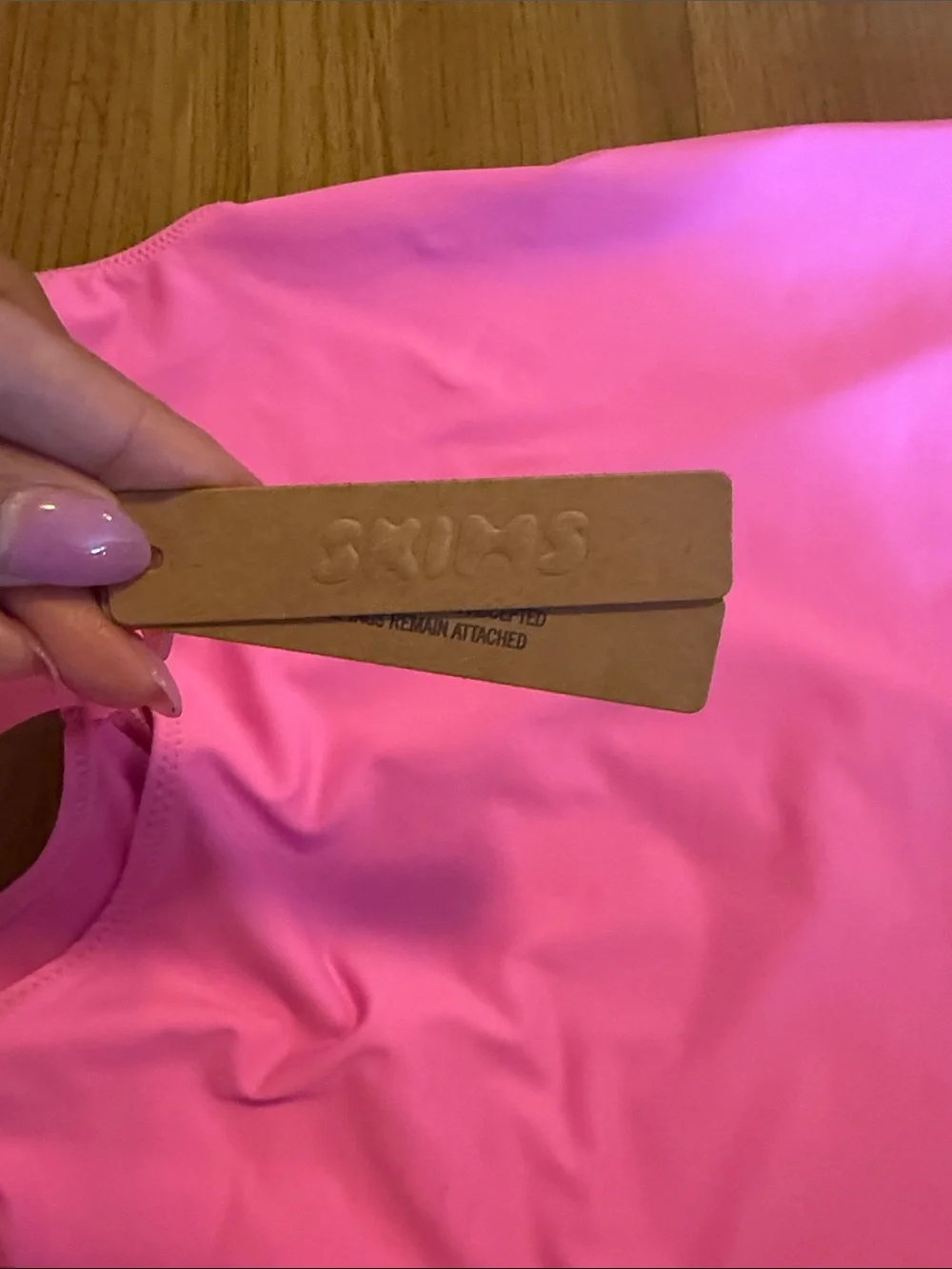 SKIMS Hot Pink Scoop-Back One-Piece Dress